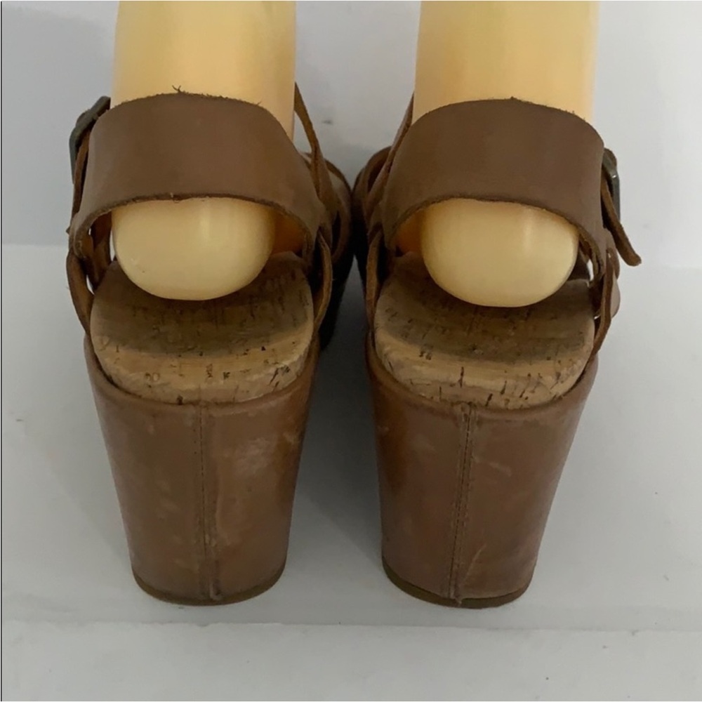 Authentic Kork-Ease designer leather wedge sandals Sz 10 - Picture 5 of 9